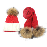 Warm Woolen & Cashmere Crochet Hat & Scarf For Girls & Boys