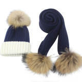 Warm Woolen & Cashmere Crochet Hat & Scarf For Girls & Boys