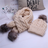 Warm Crochet Hats And Scarves With Beanie Hat for Boys And Girls