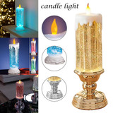 LED Glitter Christmas Candle