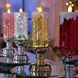 LED Glitter Christmas Candle