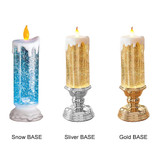 LED Glitter Christmas Candle