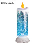 LED Glitter Christmas Candle