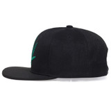 Embroidered Baseball Cap Fashion Wild Hip Hop Caps Outdoor Sports Hat Men And Women  (Black)