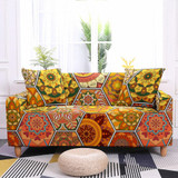 Geometric Flower Slipcovers Stretch Sofa Cover Elastic Sofa Cover For Living Room Couch Cover Sofa Protector 1/2/3/4-Seater