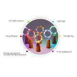Wine Bottle Lights With Cork Copper Wire Battery Powered LED Garland Colorful Fairy Lights String For Party Wedding Decoration