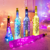 Wine Bottle Lights With Cork Copper Wire Battery Powered LED Garland Colorful Fairy Lights String For Party Wedding Decoration
