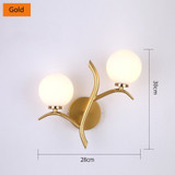 Nordic Metal LED Wall Lamp Glass Ball Postmodern Golden Wall Lamp Nordic Metal LED Wall Lamp Glass Ball Postmodern Golden Wall Lamp