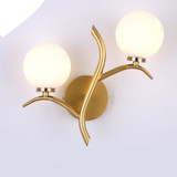 Nordic Metal LED Wall Lamp Glass Ball Postmodern Golden Wall Lamp Nordic Metal LED Wall Lamp Glass Ball Postmodern Golden Wall Lamp