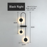 Wall Lamp Simple LED Living Room Nordic Bedroom Wall Sonce