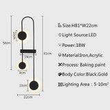Wall Lamp Simple LED Living Room Nordic Bedroom Wall Sonce