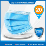 500pcs Disposable Masks 3-layer Non-Woven Face Mask Anti Dust Mouth Mask Protection Breathing Soft Protective Mask 10/50/100/200 pcs (20 PCS)