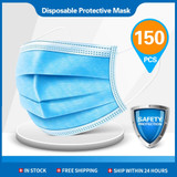 500pcs Disposable Masks 3-layer Non-Woven Face Mask Anti Dust Mouth Mask Protection Breathing Soft Protective Mask 10/50/100/200 pcs (150 PCS)