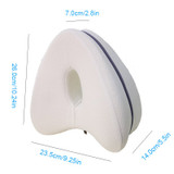 White Memory Foam Sleeping Leg Pillow for Knee Back Hip Pain Relief