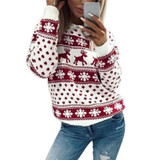 Christmas Deer Snow Pattern ugly sweater