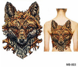 Big Large Full Back Chest Tattoo Stickers Fish Wolf Tiger Dragon Waterproof Temporary Tattoos