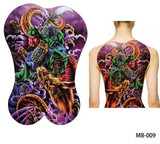 Big Large Full Back Chest Tattoo Stickers Fish Wolf Tiger Dragon Waterproof Temporary Tattoos