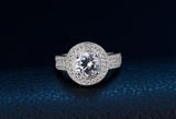 New Design Women 925 Sterling Silver Wedding Rings set Bridal Classic Engagement Band Ring