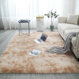 European Long Hair Area Rug Carpet Bedroom Bay Window Bedside Mat Washable Blanket