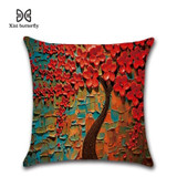 Decorations Pillows 45*45cm 3D Oil Painting Prints On Linen Fabric