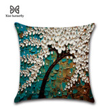 Decorations Pillows 45*45cm 3D Oil Painting Prints On Linen Fabric