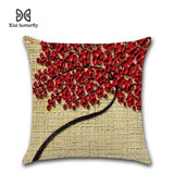 Decorations Pillows 45*45cm 3D Oil Painting Prints On Linen Fabric