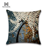 Decorations Pillows 45*45cm 3D Oil Painting Prints On Linen Fabric