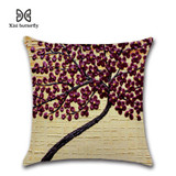 Decorations Pillows 45*45cm 3D Oil Painting Prints On Linen Fabric