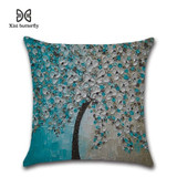 Decorations Pillows 45*45cm 3D Oil Painting Prints On Linen Fabric