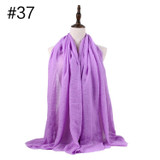 Muslim Crinkle Hijab Scarf Soft Cotton Head Scarf