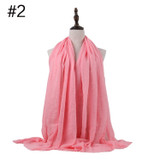 Muslim Crinkle Hijab Scarf Soft Cotton Head Scarf