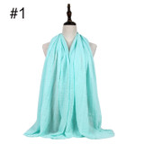 Muslim Crinkle Hijab Scarf Soft Cotton Head Scarf