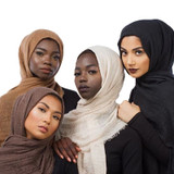 Muslim Crinkle Hijab Scarf Soft Cotton Head Scarf