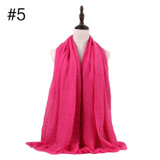Muslim Crinkle Hijab Scarf Soft Cotton Head Scarf
