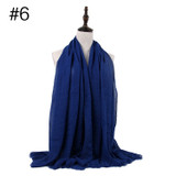 Muslim Crinkle Hijab Scarf Soft Cotton Head Scarf