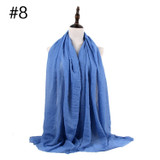 Muslim Crinkle Hijab Scarf Soft Cotton Head Scarf