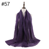 Muslim Crinkle Hijab Scarf Soft Cotton Head Scarf