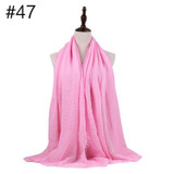 Muslim Crinkle Hijab Scarf Soft Cotton Head Scarf