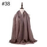 Muslim Crinkle Hijab Scarf Soft Cotton Head Scarf