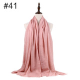 Muslim Crinkle Hijab Scarf Soft Cotton Head Scarf