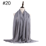 Muslim Crinkle Hijab Scarf Soft Cotton Head Scarf
