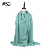 Muslim Crinkle Hijab Scarf Soft Cotton Head Scarf