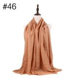Muslim Crinkle Hijab Scarf Soft Cotton Head Scarf