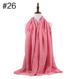 Muslim Crinkle Hijab Scarf Soft Cotton Head Scarf