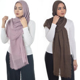Muslim Crinkle Hijab Scarf Soft Cotton Head Scarf