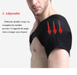 Breathable Adjustable Shoulder Pad Brace Protector Tear Injury Joint Dislocated Recovery Pad (Pressurized Style Medium)