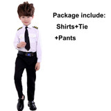 Children's Career Pilot Uniform Stewardess Cosplay Halloween Costumes