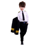 Children's Career Pilot Uniform Stewardess Cosplay Halloween Costumes