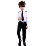 Children's Career Pilot Uniform Stewardess Cosplay Halloween Costumes