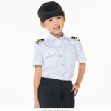 Kids Career Costume Pilot Flight Attendant Cosplay Uniforms Aircraft Captain Clothes